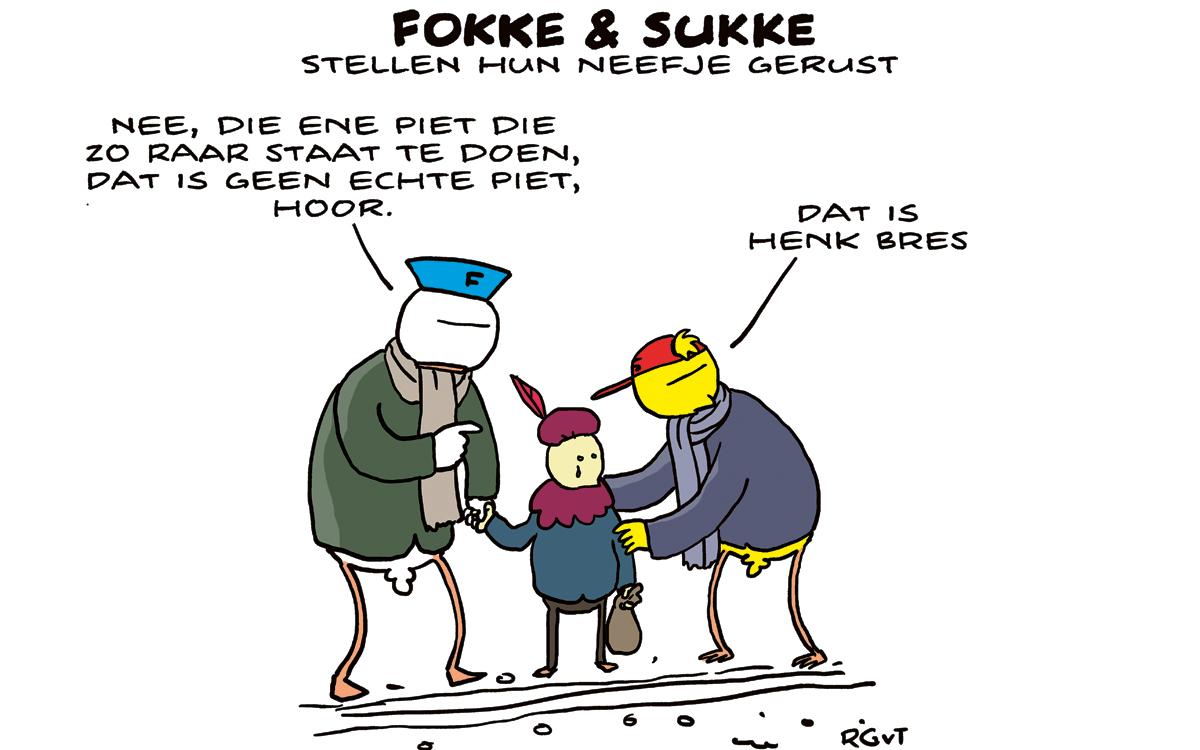 F&S stellen hun neefje gerust #Sinterklaasintocht #Henk Bres