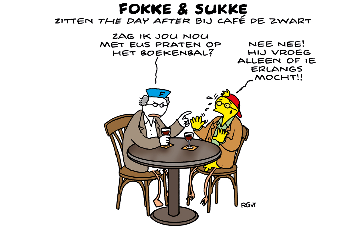F&S zitten The Day After bij Café De Zwart #Boekenweek (NRC, za, 07-03-20)